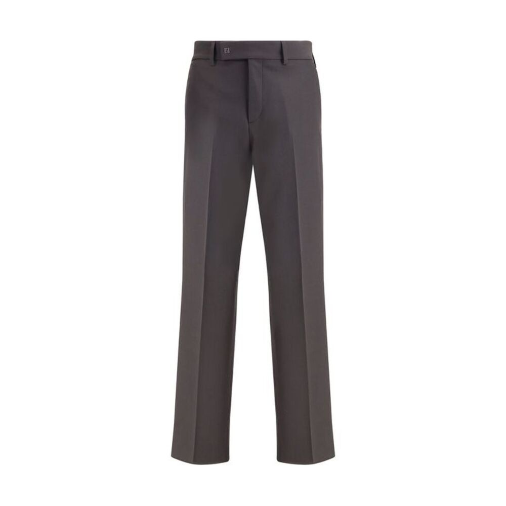 Fendi Brown Wool Oves Aries Dress Men's Pants